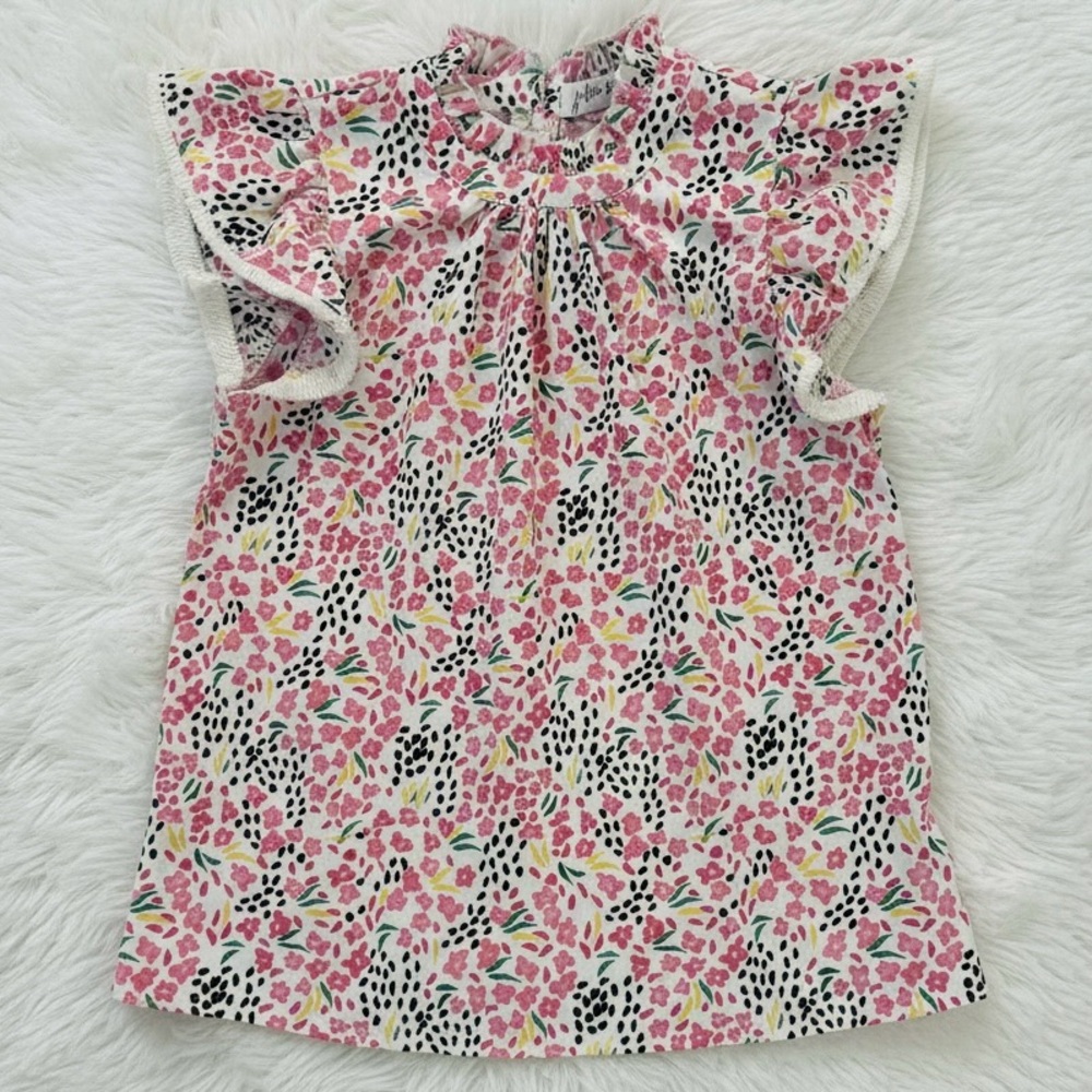Jules & James Women's Floral Ruffle Sleeve Top - Size S
 b80
